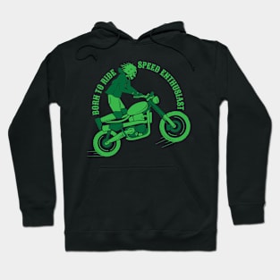 Born to ride motorcycle retro design Hoodie